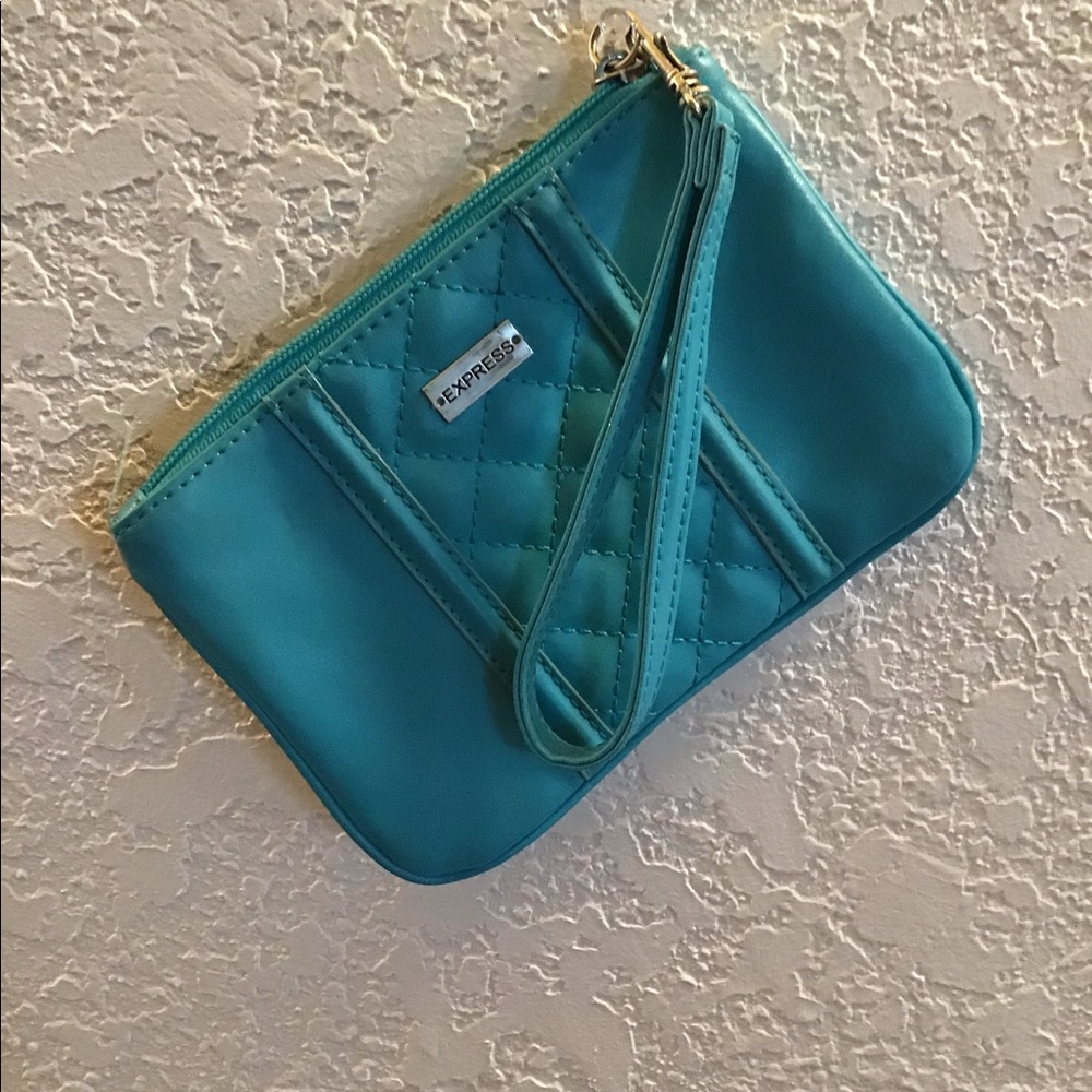 Teal wristlet by express